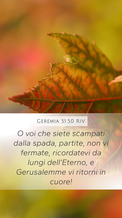 Geremia 51:50 RIV Bible Verse Image