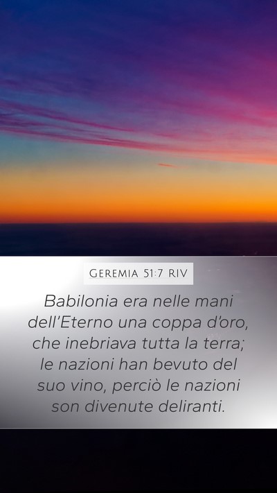 Geremia 51:7 RIV Bible Verse Image