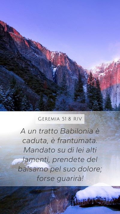 Geremia 51:8 RIV Bible Verse Image