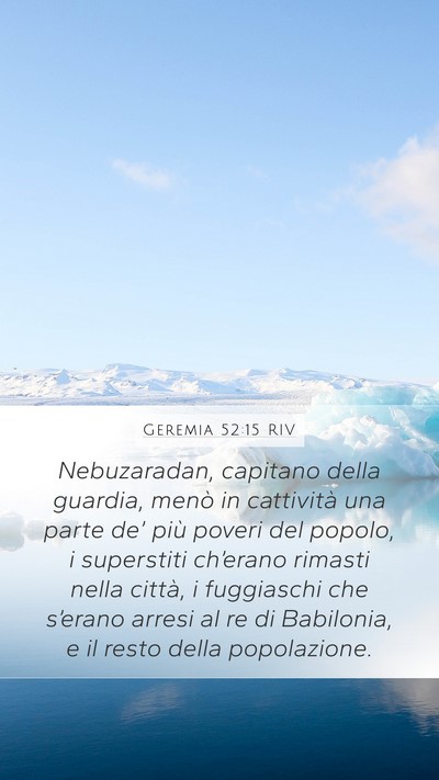 Geremia 52:15 RIV Bible Verse Image