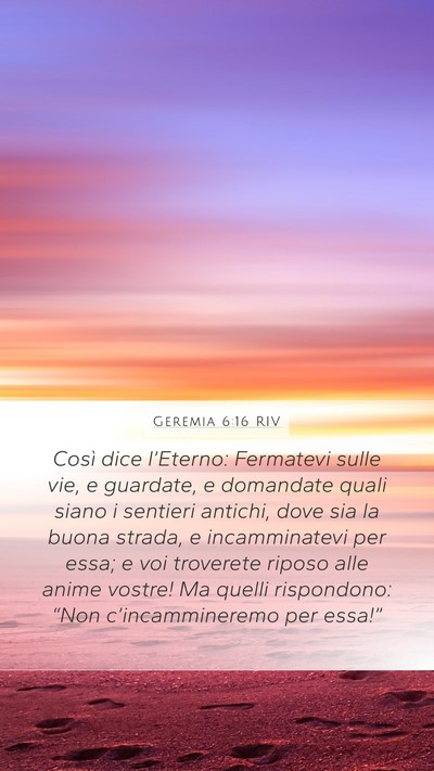 Geremia 6:16 RIV Bible Verse Image