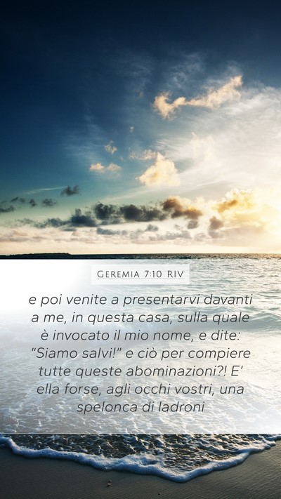 Geremia 7:10 RIV Bible Verse Image