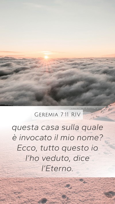 Geremia 7:11 RIV Bible Verse Image