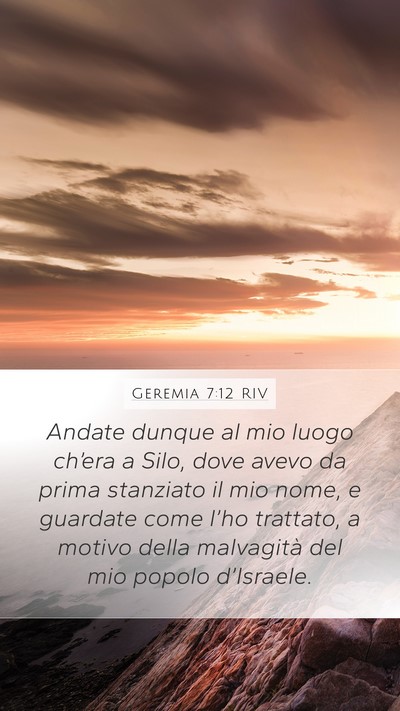 Geremia 7:12 RIV Bible Verse Image