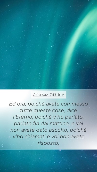 Geremia 7:13 RIV Bible Verse Image
