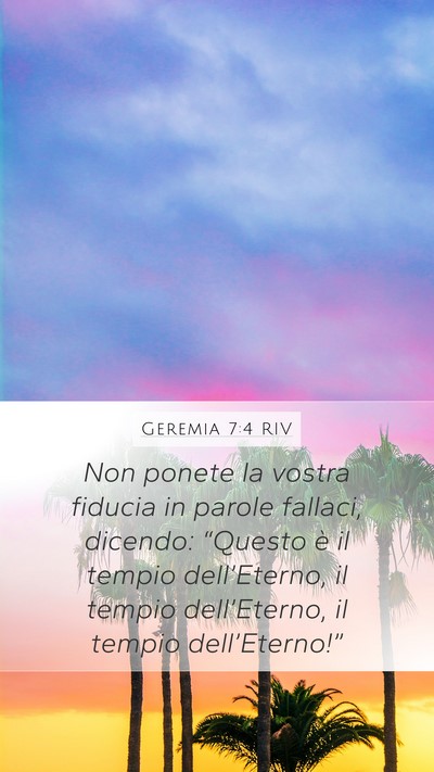 Geremia 7:4 RIV Bible Verse Image