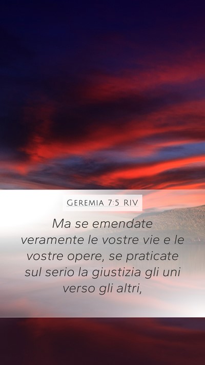 Geremia 7:5 RIV Bible Verse Image