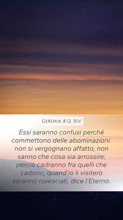 Geremia 8:12 RIV Bible Verse Image