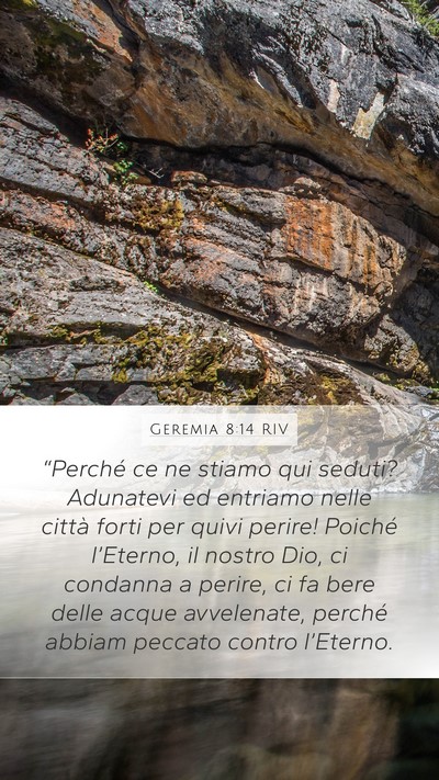 Geremia 8:14 RIV Bible Verse Image