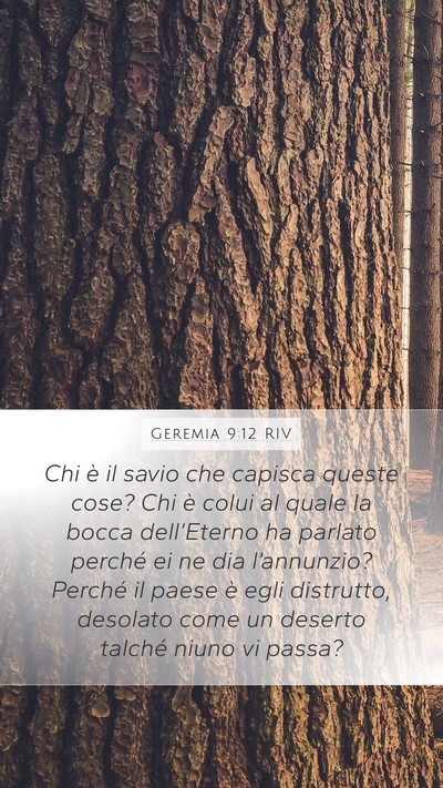 Geremia 9:12 RIV Bible Verse Image