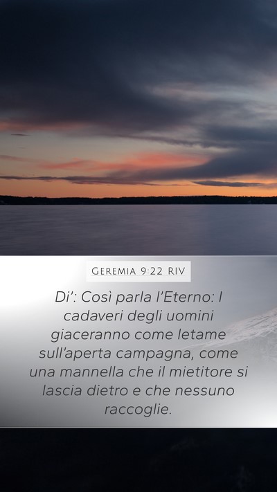 Geremia 9:22 RIV Bible Verse Image