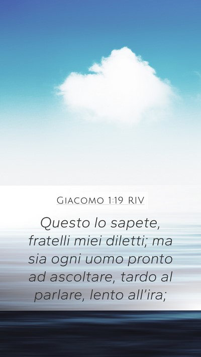 Giacomo 1:19 RIV Bible Verse Image