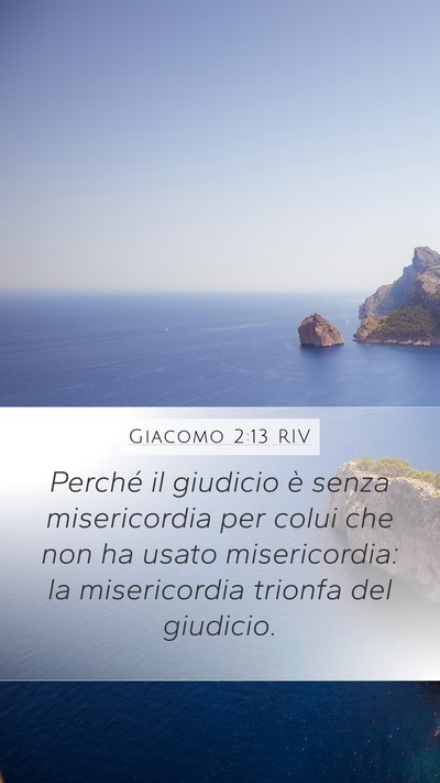 Giacomo 2:13 RIV Bible Verse Image