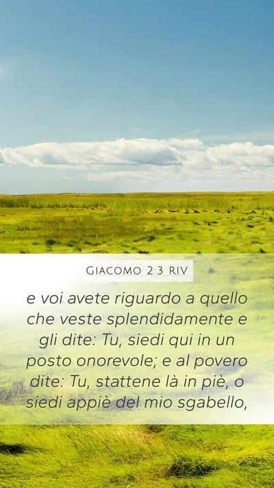 Giacomo 2:3 RIV Bible Verse Image