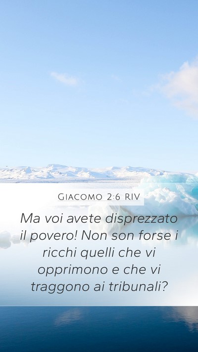 Giacomo 2:6 RIV Bible Verse Image