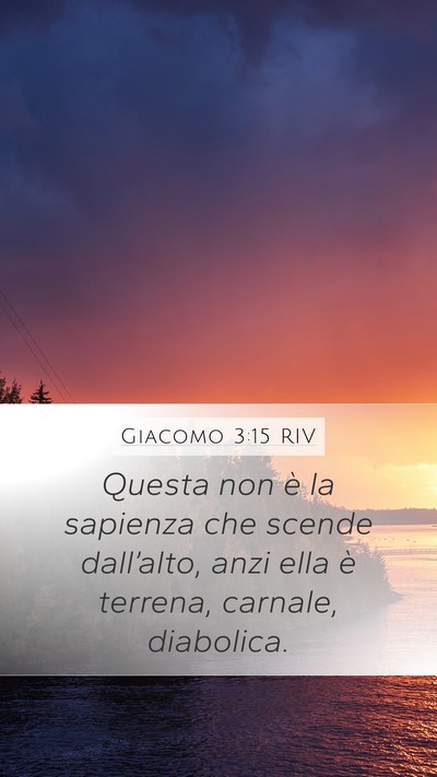 Giacomo 3:15 RIV Bible Verse Image