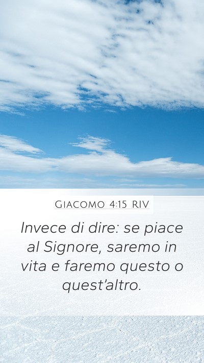 Giacomo 4:15 RIV Bible Verse Image