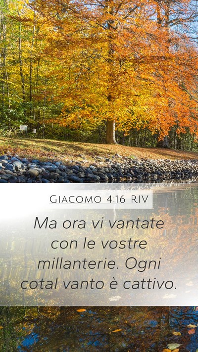 Giacomo 4:16 RIV Bible Verse Image