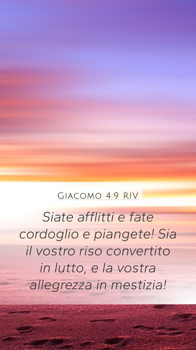 Giacomo 4:9 RIV Bible Verse Image