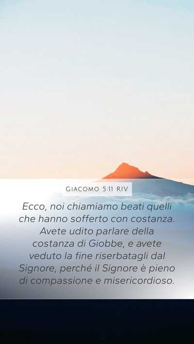 Giacomo 5:11 RIV Bible Verse Image