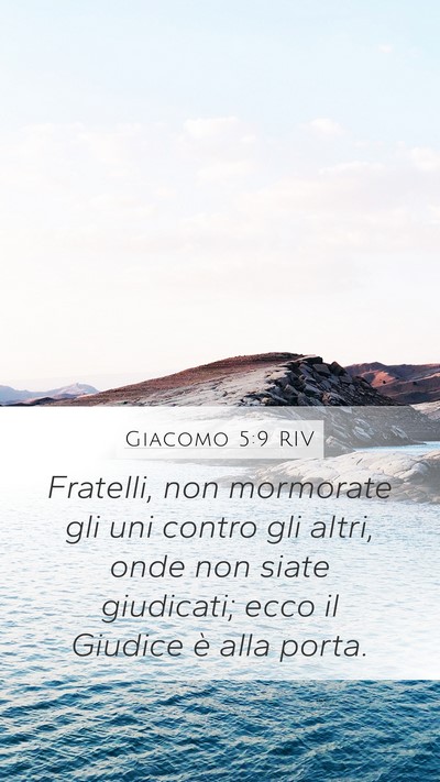 Giacomo 5:9 RIV Bible Verse Image