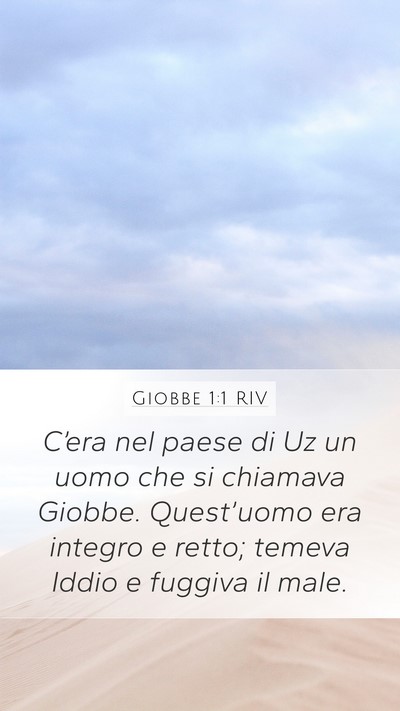 Giobbe 1:1 RIV Bible Verse Image