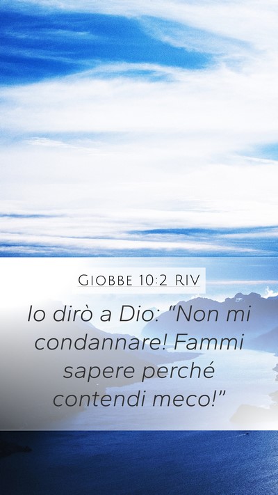 Giobbe 10:2 RIV Bible Verse Image