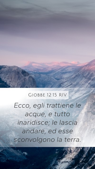 Giobbe 12:15 RIV Bible Verse Image