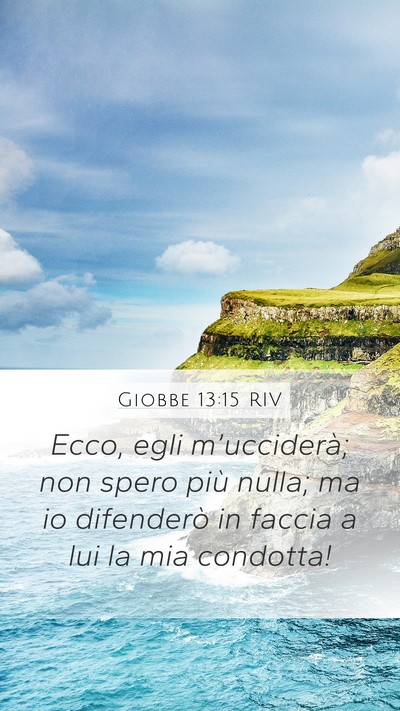 Giobbe 13:15 RIV Bible Verse Image