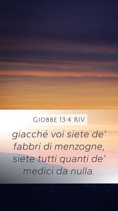 Giobbe 13:4 RIV Bible Verse Image