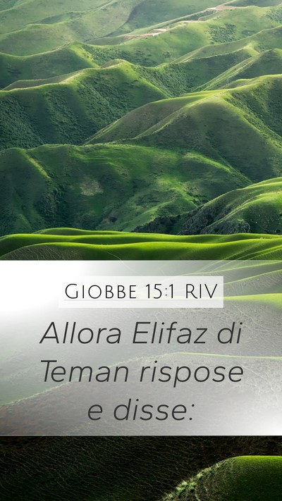 Giobbe 15:1 RIV Bible Verse Image