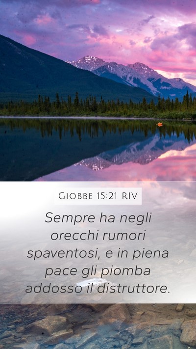 Giobbe 15:21 RIV Bible Verse Image