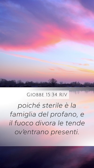 Giobbe 15:34 RIV Bible Verse Image