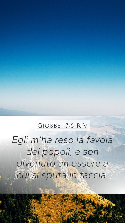 Giobbe 17:6 RIV Bible Verse Image