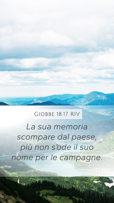 Giobbe 18:17 RIV Bible Verse Image