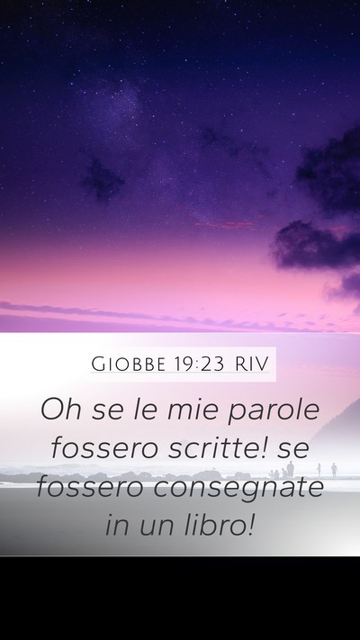 Giobbe 19:23 RIV Bible Verse Image