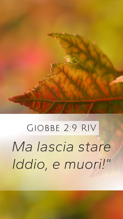 Giobbe 2:9 RIV Bible Verse Image