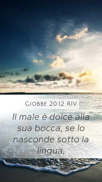Giobbe 20:12 RIV Bible Verse Image