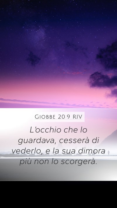 Giobbe 20:9 RIV Bible Verse Image