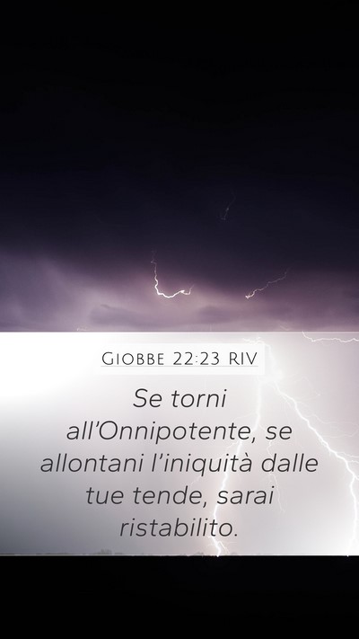 Giobbe 22:23 RIV Bible Verse Image