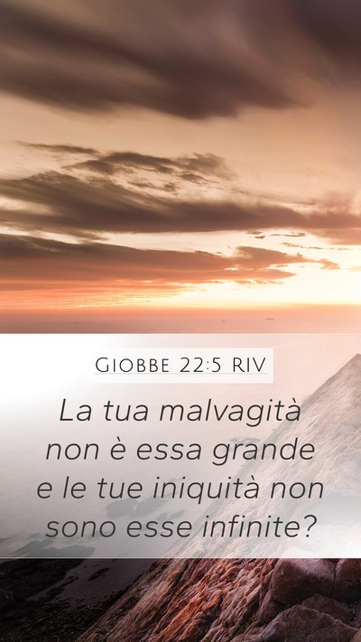 Giobbe 22:5 RIV Bible Verse Image