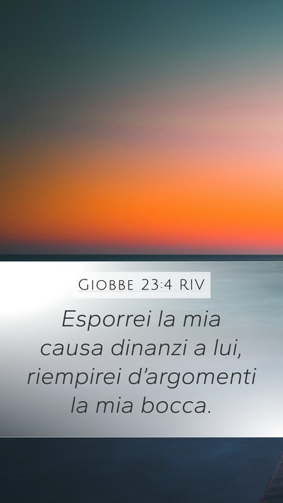 Giobbe 23:4 RIV Bible Verse Image