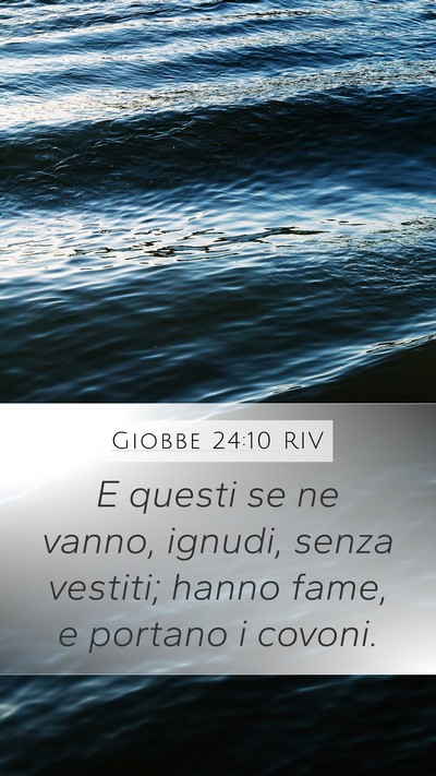 Giobbe 24:10 RIV Bible Verse Image