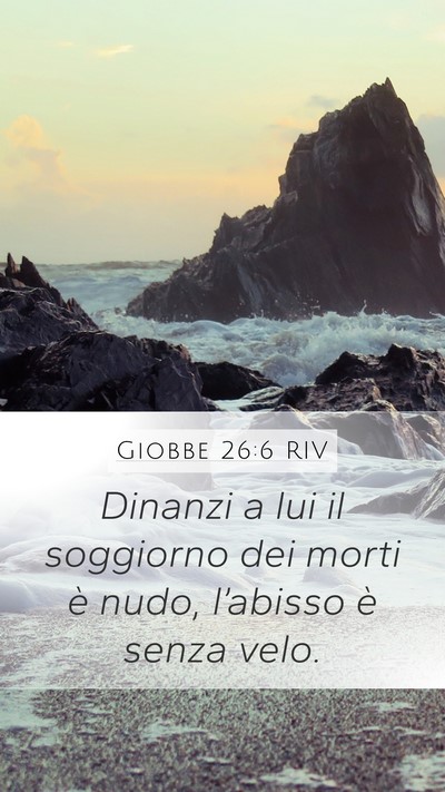 Giobbe 26:6 RIV Bible Verse Image