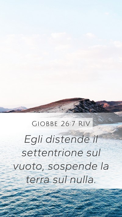 Giobbe 26:7 RIV Bible Verse Image