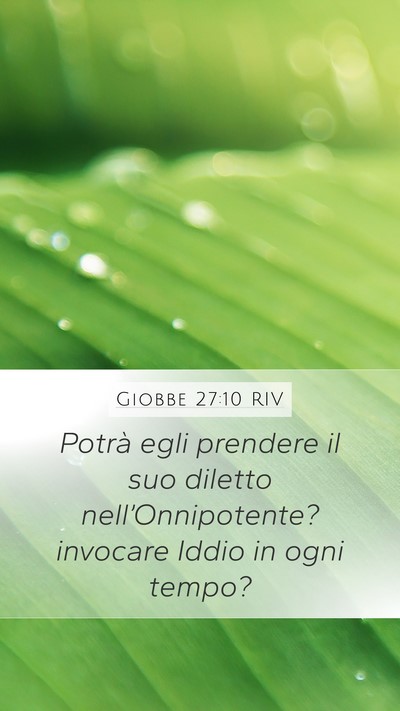 Giobbe 27:10 RIV Bible Verse Image