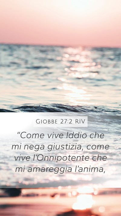 Giobbe 27:2 RIV Bible Verse Image