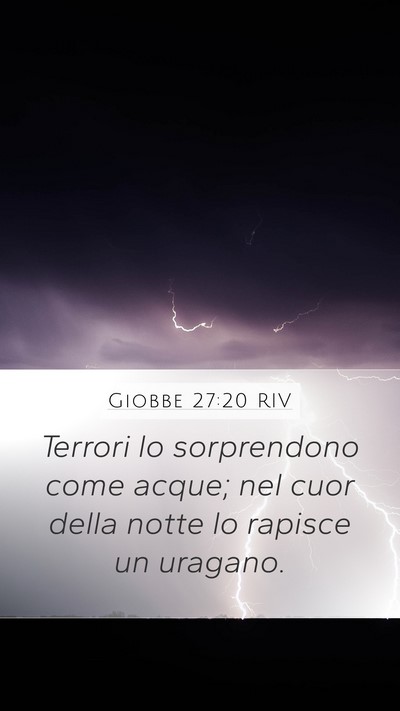 Giobbe 27:20 RIV Bible Verse Image