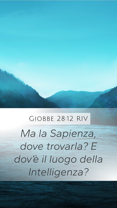 Giobbe 28:12 RIV Bible Verse Image