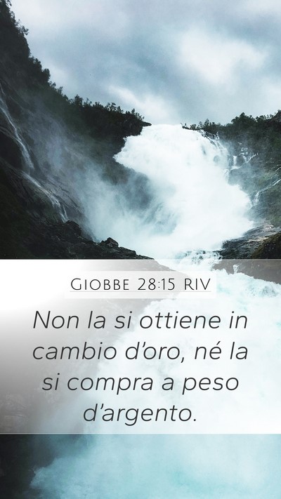 Giobbe 28:15 RIV Bible Verse Image